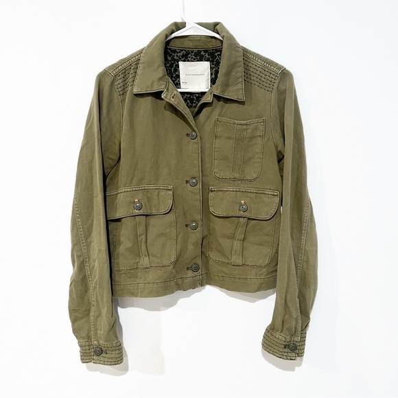 Anthropologie Maisie Chore Cropped Utility Twill Cargo Pocket Jacket Size small - Picture 8 of 16